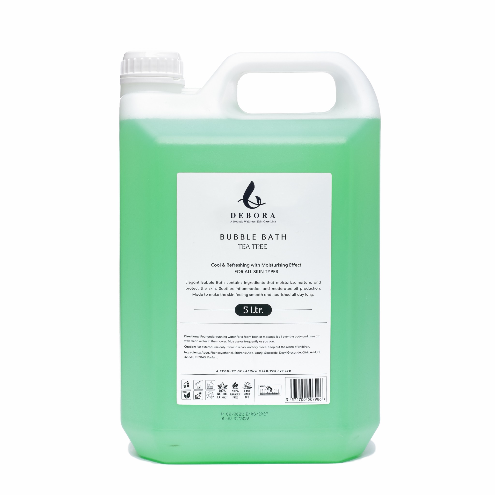 54 Debora Tea Tree Bubble Bath - 5L - Image 1