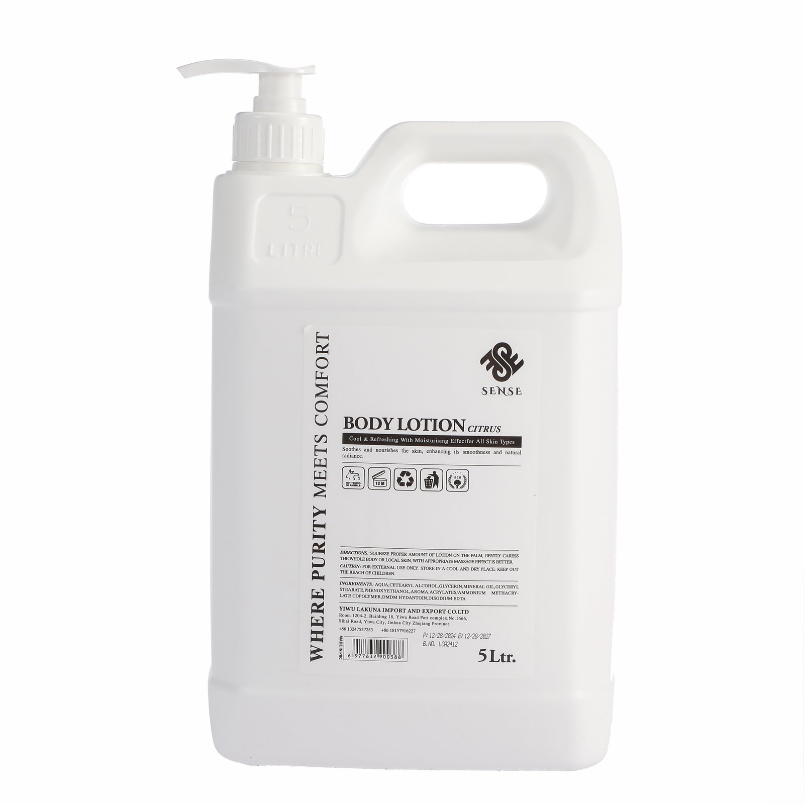 Sense Citrus Body Lotion 5L